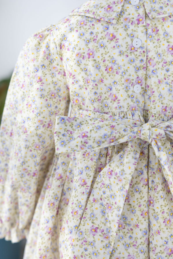 Lavender Hand-Smocked Dress