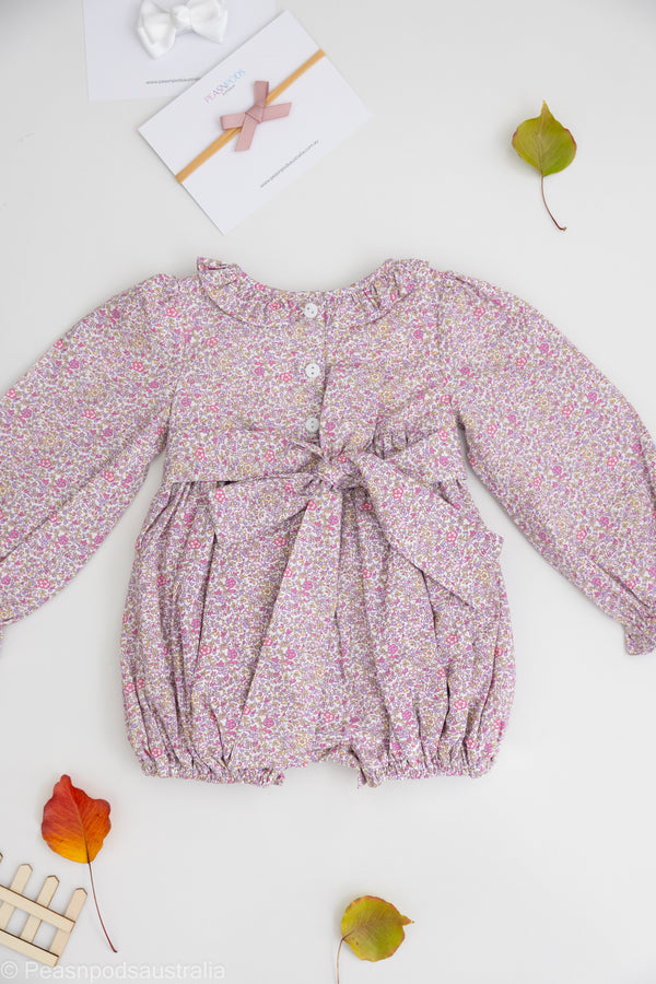 Adeline Handsmocked Romper