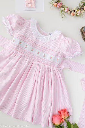 Vestido rosaline fruncido a mano