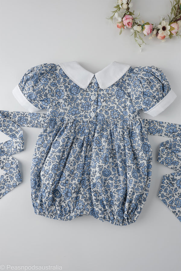 Rose Bud Hand-smocked Romper