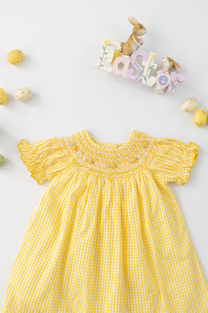 Yellow Gingham Bishop Dress