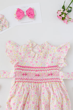 Hazel Handsmocked Romper