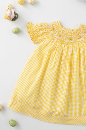 Yellow Gingham Bishop Dress