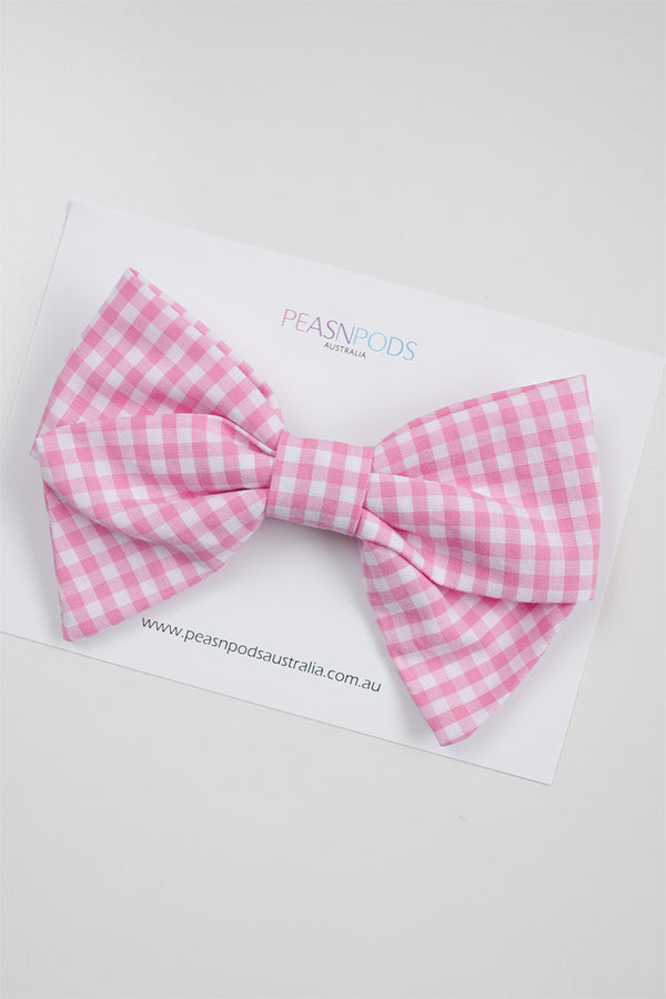 Pink Gingham Big Bow