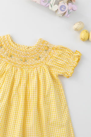 Yellow Gingham Bishop Dress