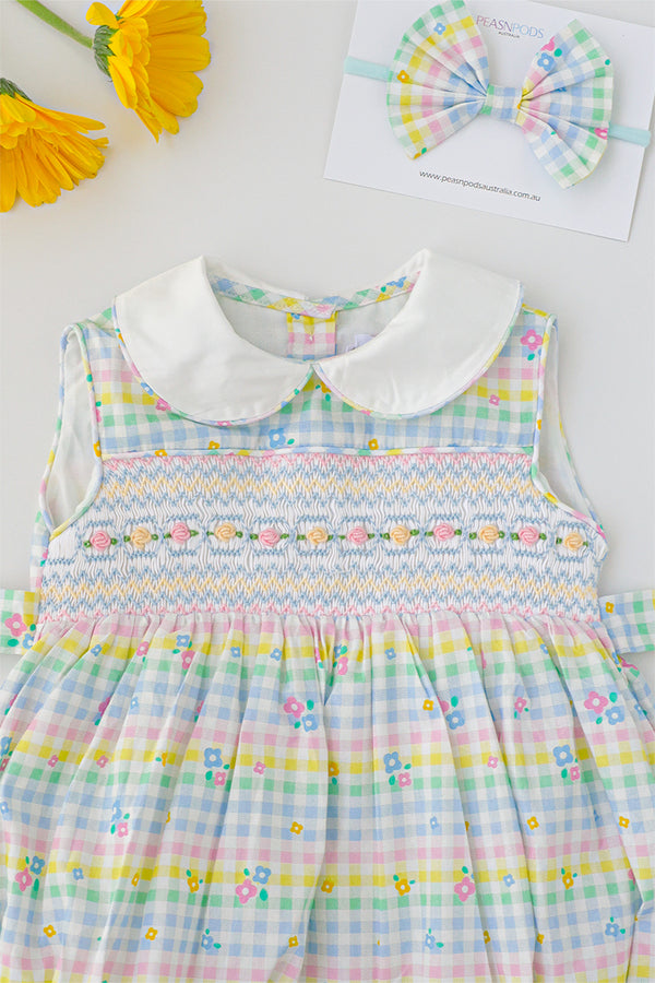 Poppy Handsmocked Romper