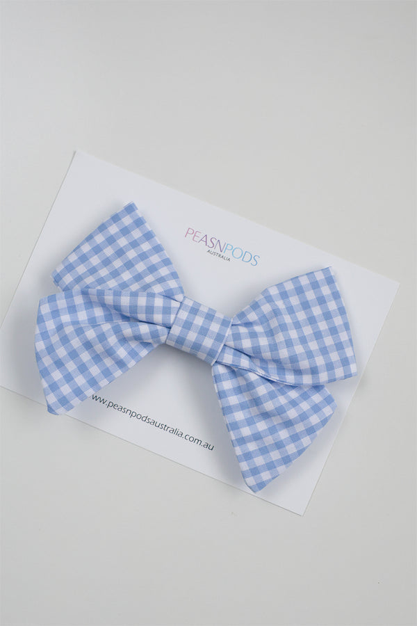 Blue Gingham Big Bow