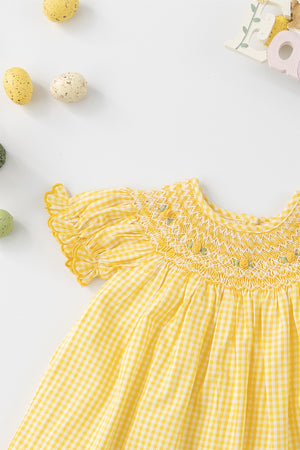 Yellow Gingham Bishop Dress