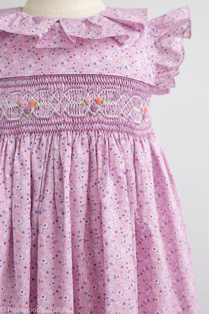 Violet Bloom HandSmocked  Dress