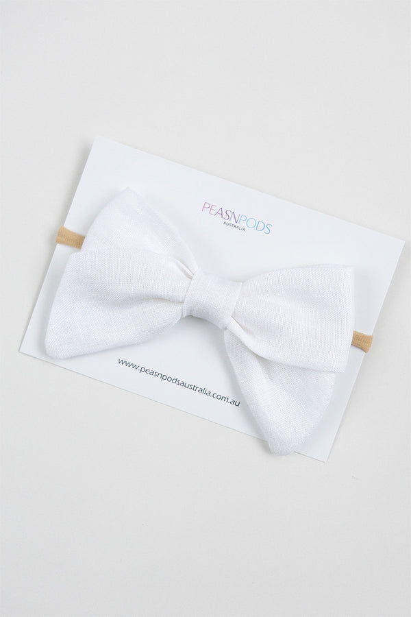 White Linen Big Bow
