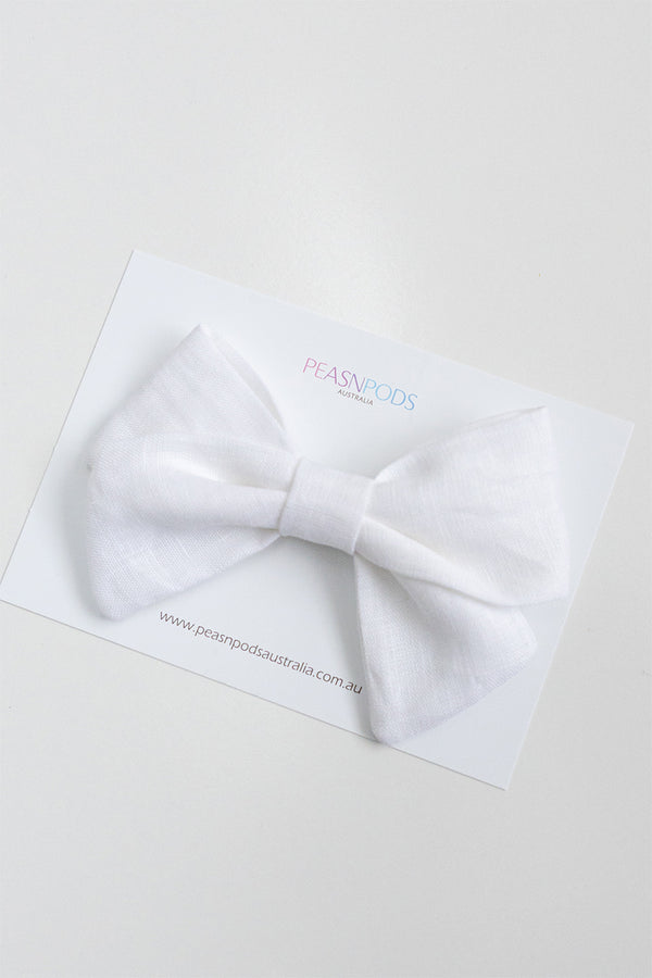 White Linen Big Bow