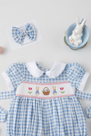 Bunny Basket Handsmocked Romper
