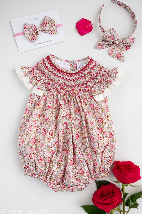 Scarlet Petal Bishop Romper