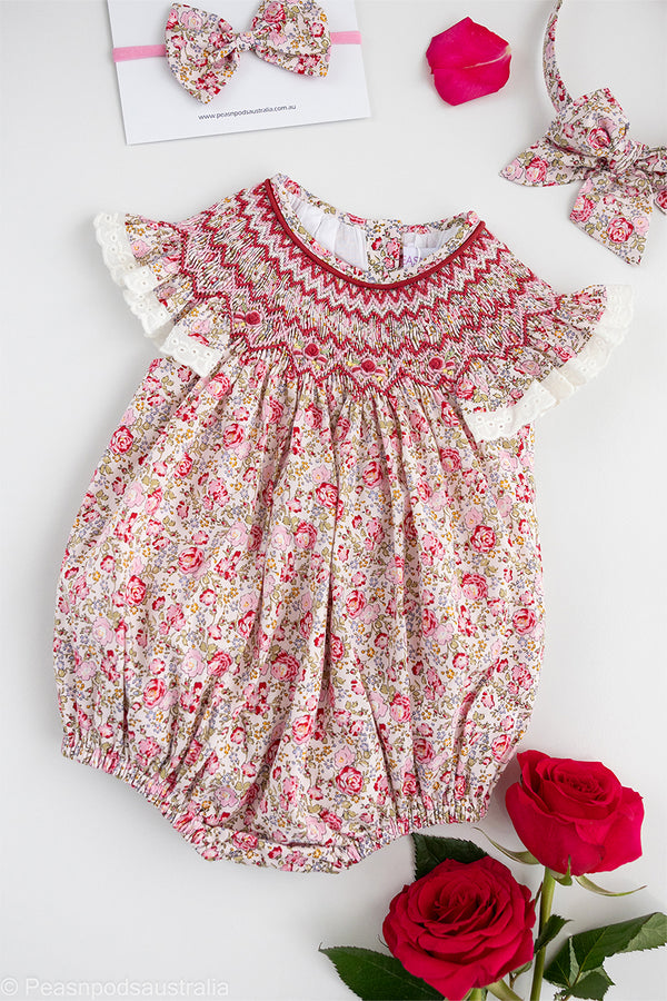 Scarlet Petal Bishop Romper