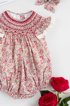 Scarlet Petal Bishop Romper