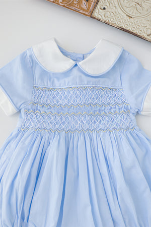 Blue Boys Bubble Romper