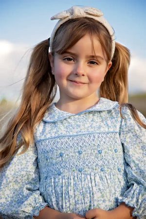 'Forget-me-not' Handsmocked Dress