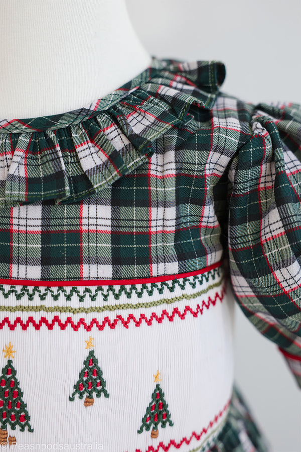 Christmas Tree Plaid Dress