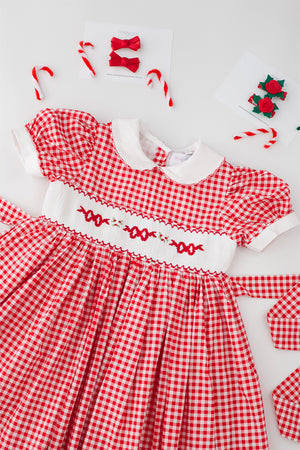 Gingham Bow Handsmocked