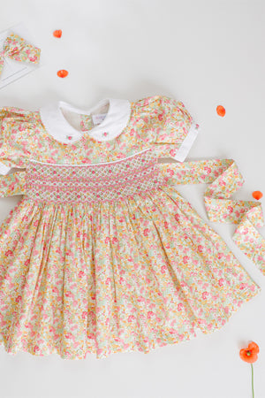 Margot Handsmocked Floral Dress