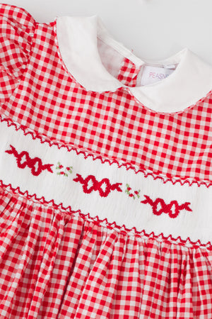 Gingham Bow Handsmocked