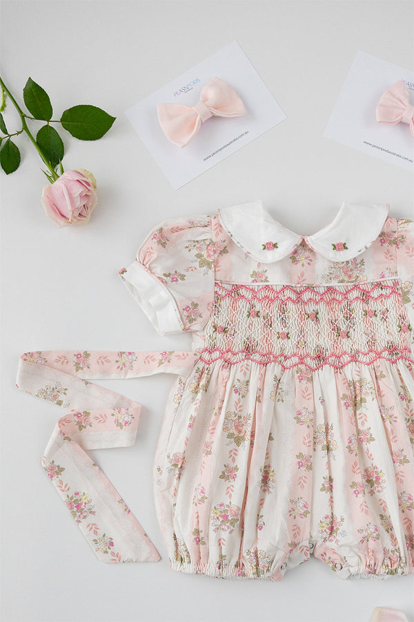 Adeline Handsmocked Romper