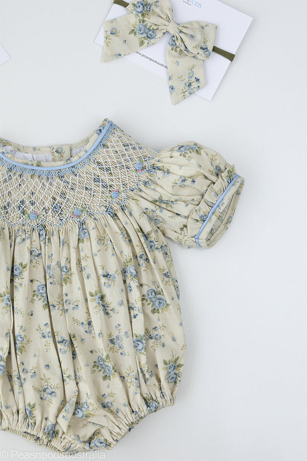 Vintage Floral Bishop Romper