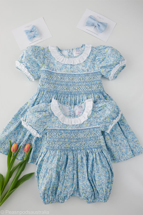 Evelyn Hand-Smocked Romper