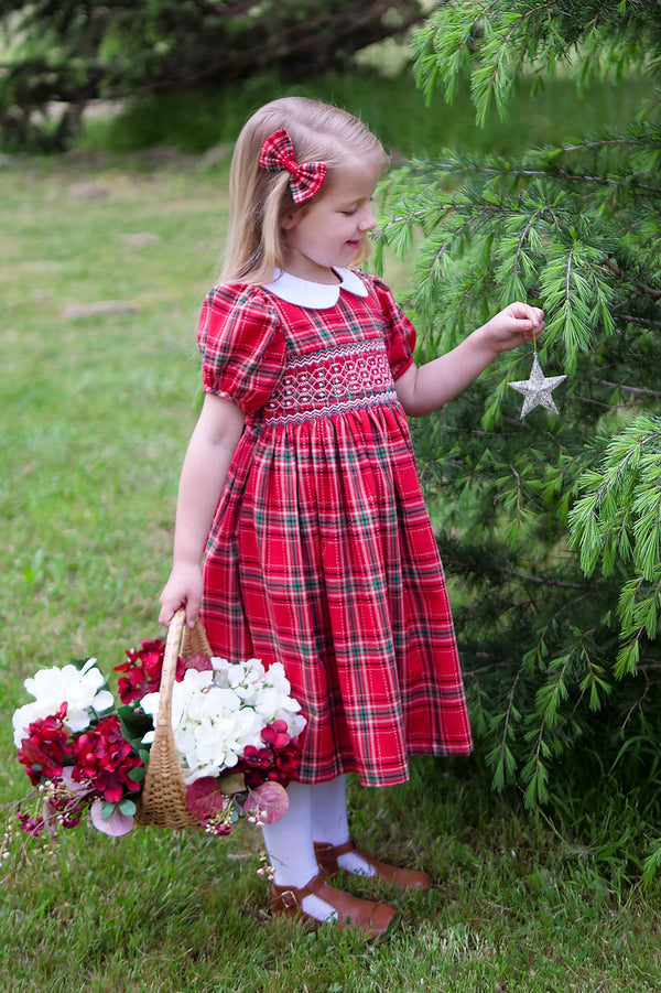 Vestido de tartán rojo 