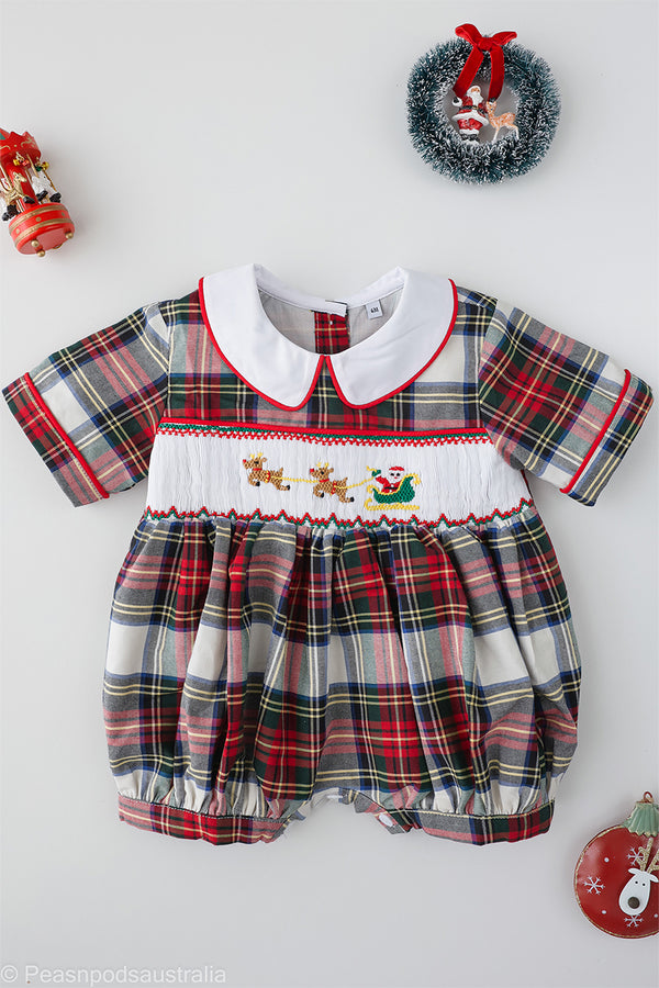 Santa’s Sleigh Boys Romper