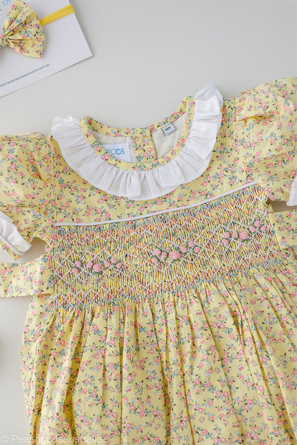 Buttercup Handsmocked Romper