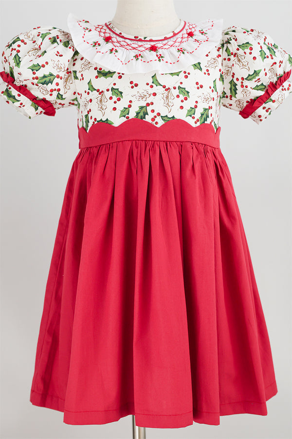 Holly Jolly Handsmocked Dress