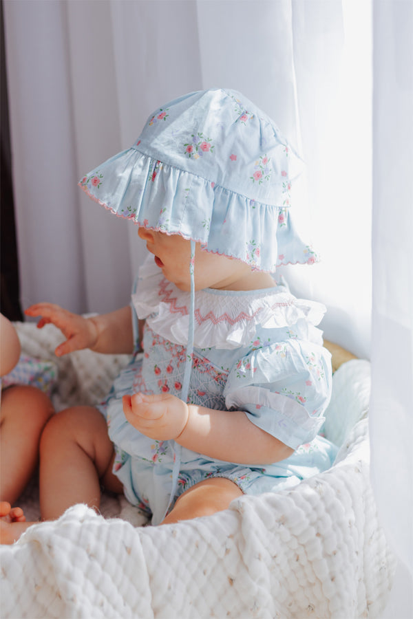 Blue floral Sun Hat
