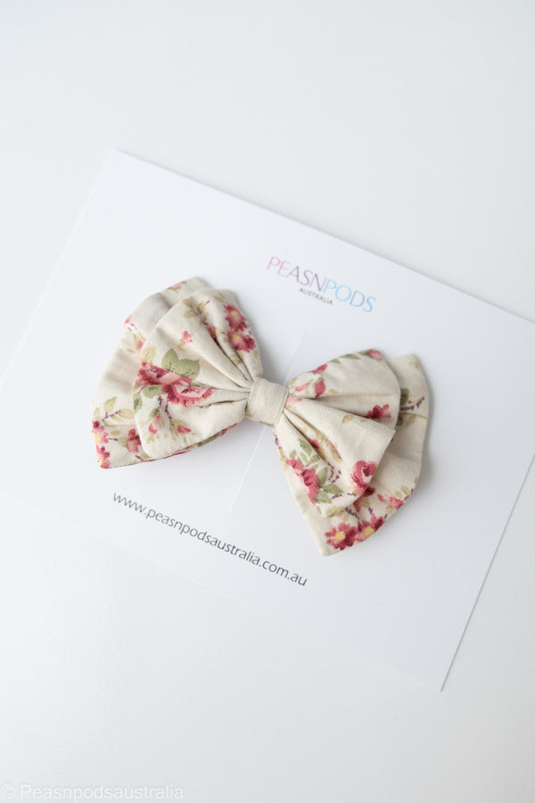 Vintage Floral  Bow