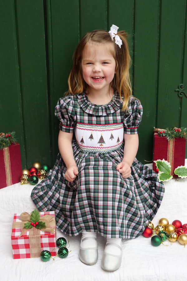 Christmas Tree Plaid Dress