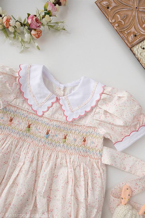 'Little Bunnies' Hand-Smocked Romper