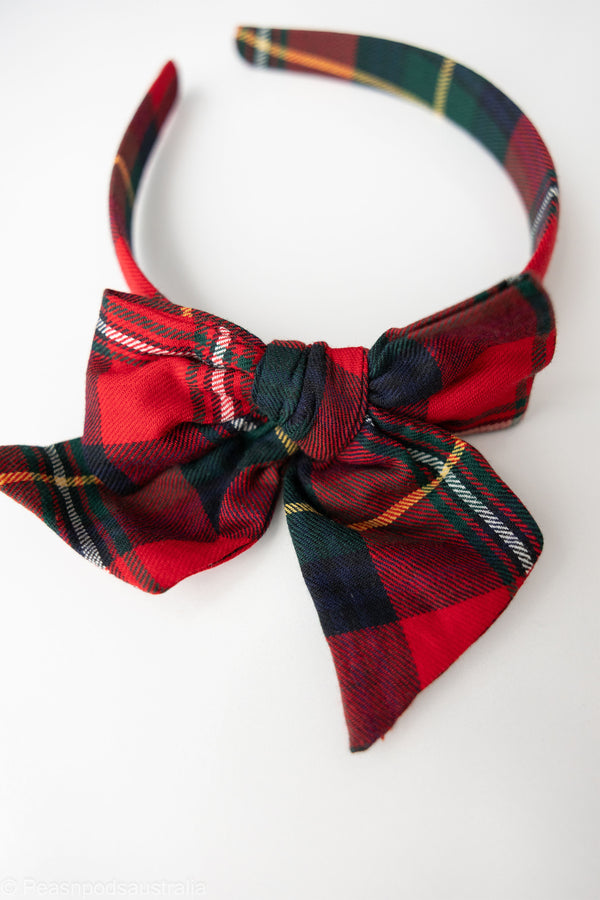 Red/Green Plaid Headband