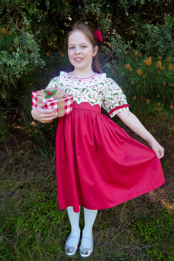 Holly Jolly Handsmocked Dress