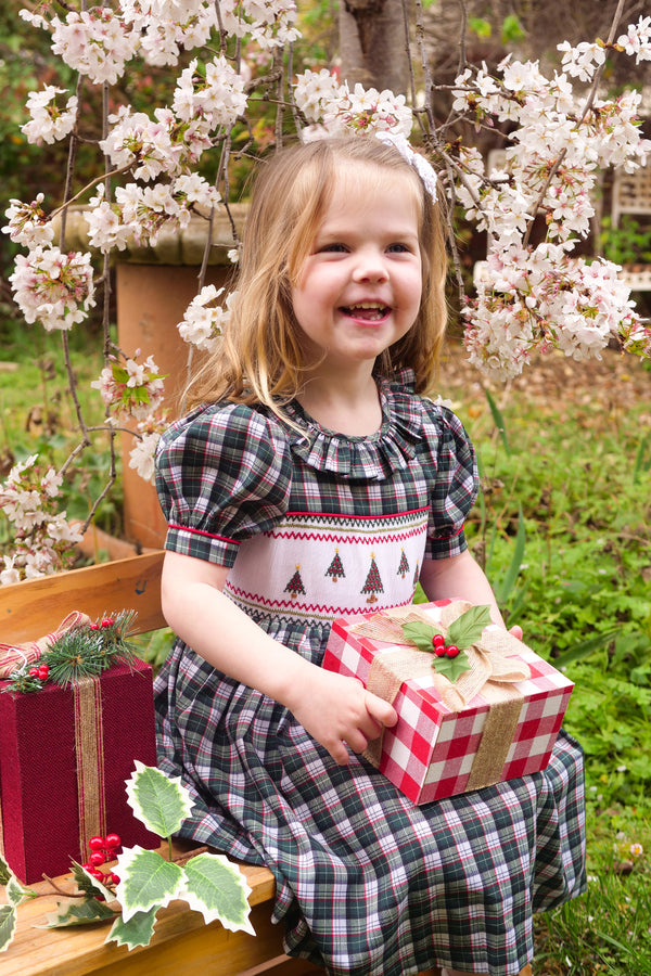 Christmas Tree Plaid Dress