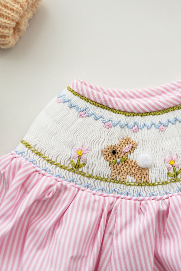 Bunny Garden Smocked Romper