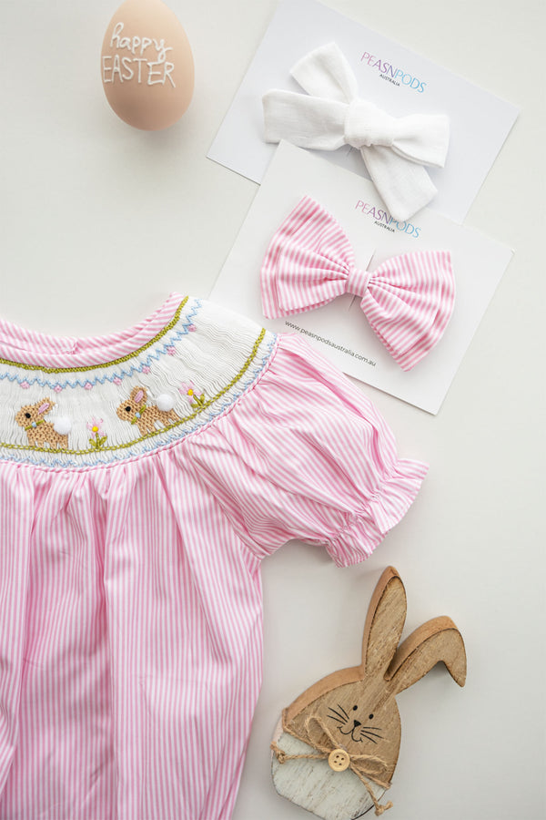 Bunny Garden Smocked Romper